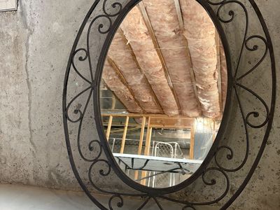 Metal framed mirror