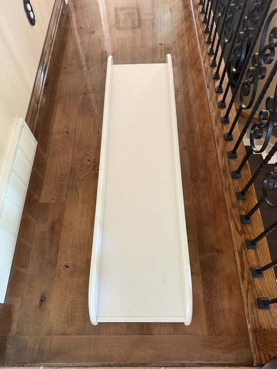 White Bunkbed kids wood slide 5 feet in length 13” wide