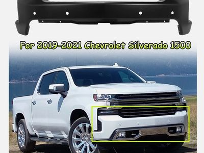 Brand New - 2019-2021 Chevy Silverado 1500 With Park Assist Front Bumper Face Bar