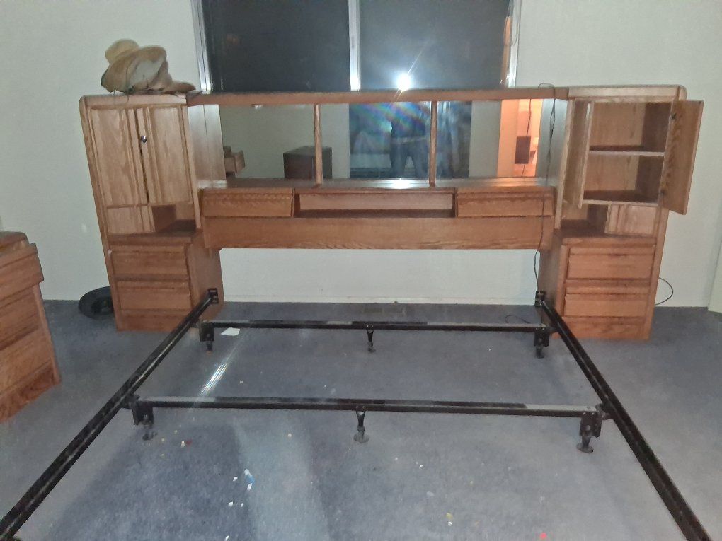 oak king size bed frame