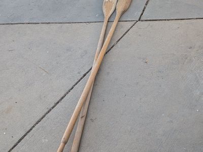 Oar wood boat paddling swim fish float rowboat