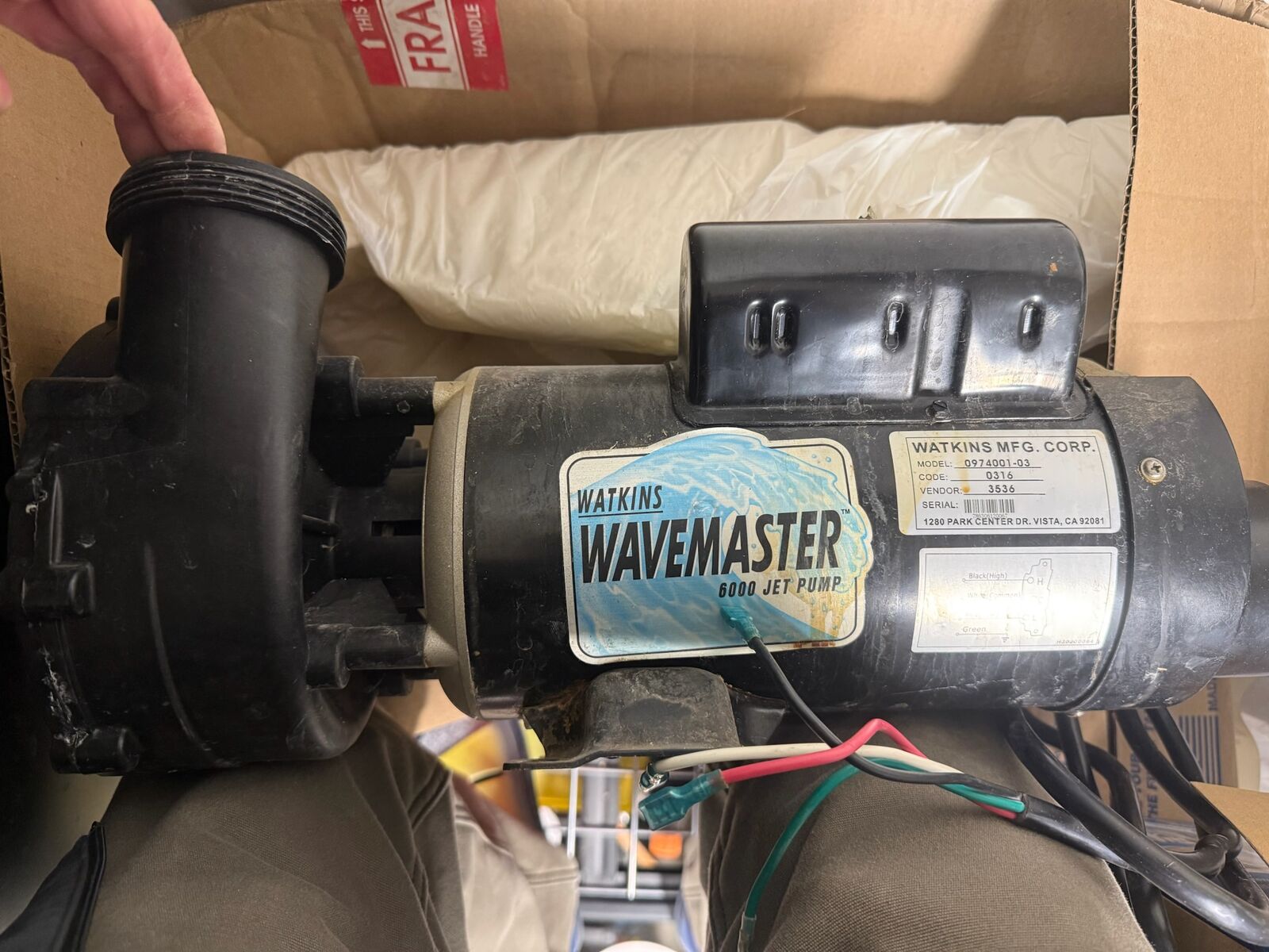 Watkins Wavemaster 6000 Spa/Hot Tub Pump