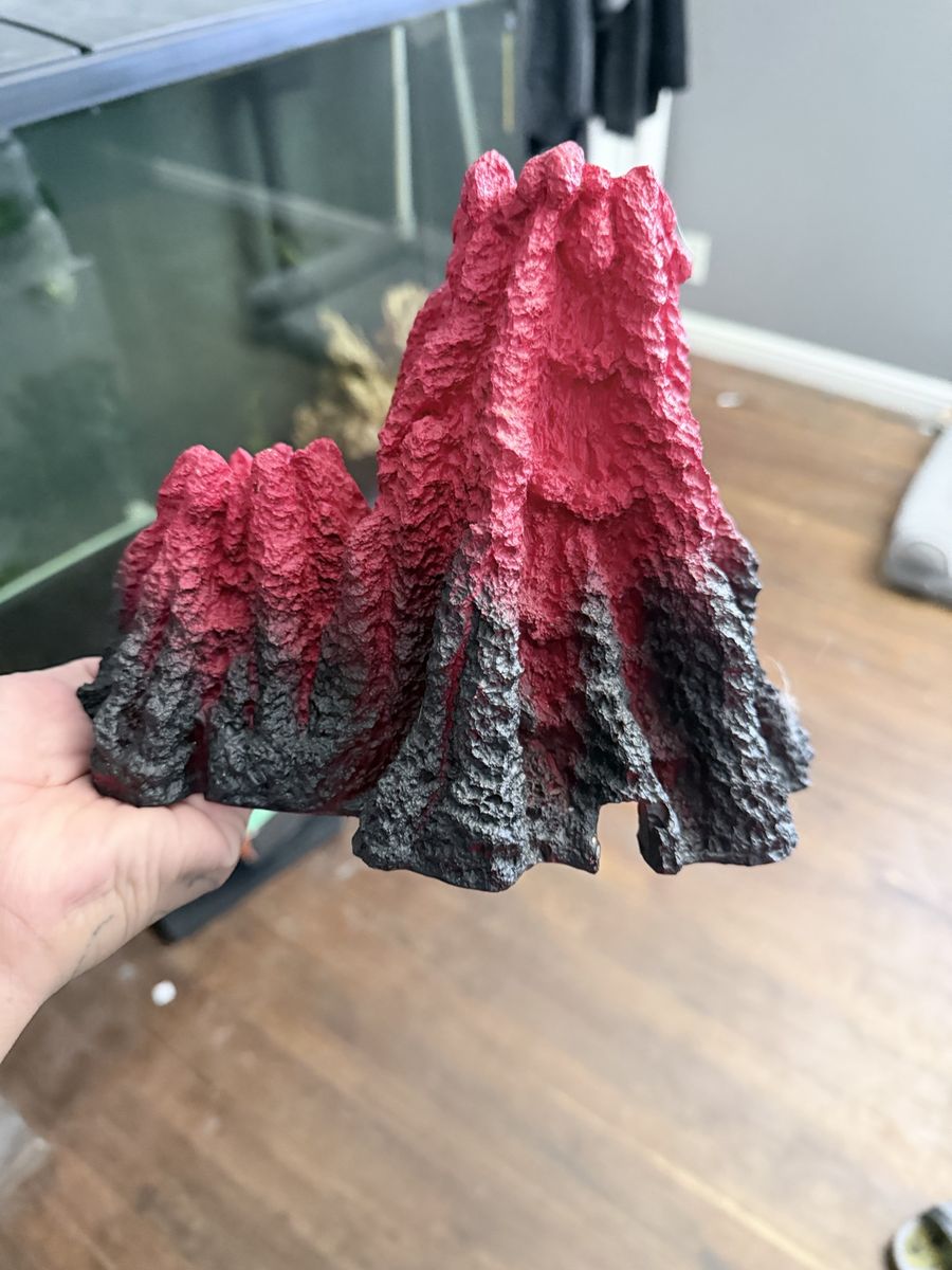 Aquarium Decoration Lot: Volcano & Roman Ruins Fish Tank Ornaments