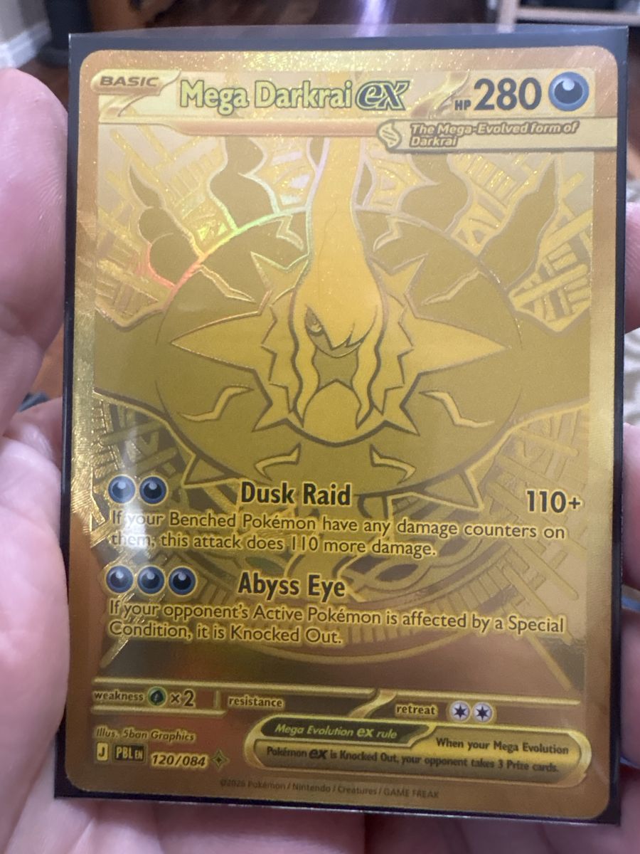 Pokémon TCG Mega Darkrai EX 120/084 Full Art Secret Rare Gold Card Holo