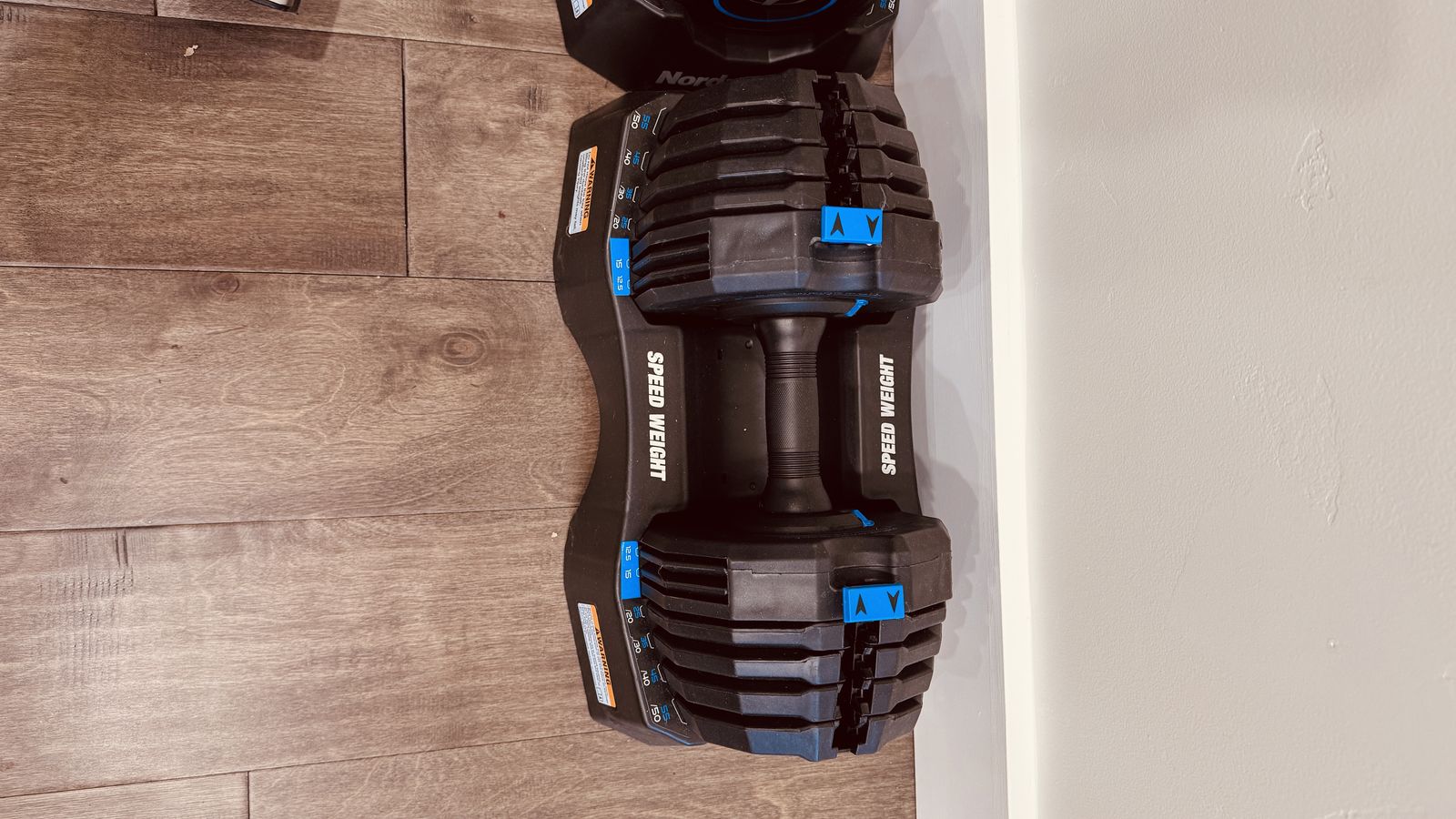 NordicTrack Adjustable Dumbbells Speed Weights with Storage Tray -55lbs each