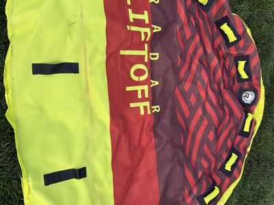 Radar Liftoff Towable Water Tube Yellow Red like new condition.