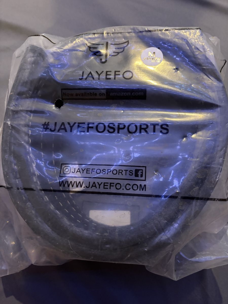 JAYEFO Sports Leaver Belt (Black/Silver) - Size M Adjustable - Weightlifting Support