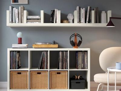 5 IKEA LACK White Floating Shelves - 43¼” x 10¼” with Hidden Brackets