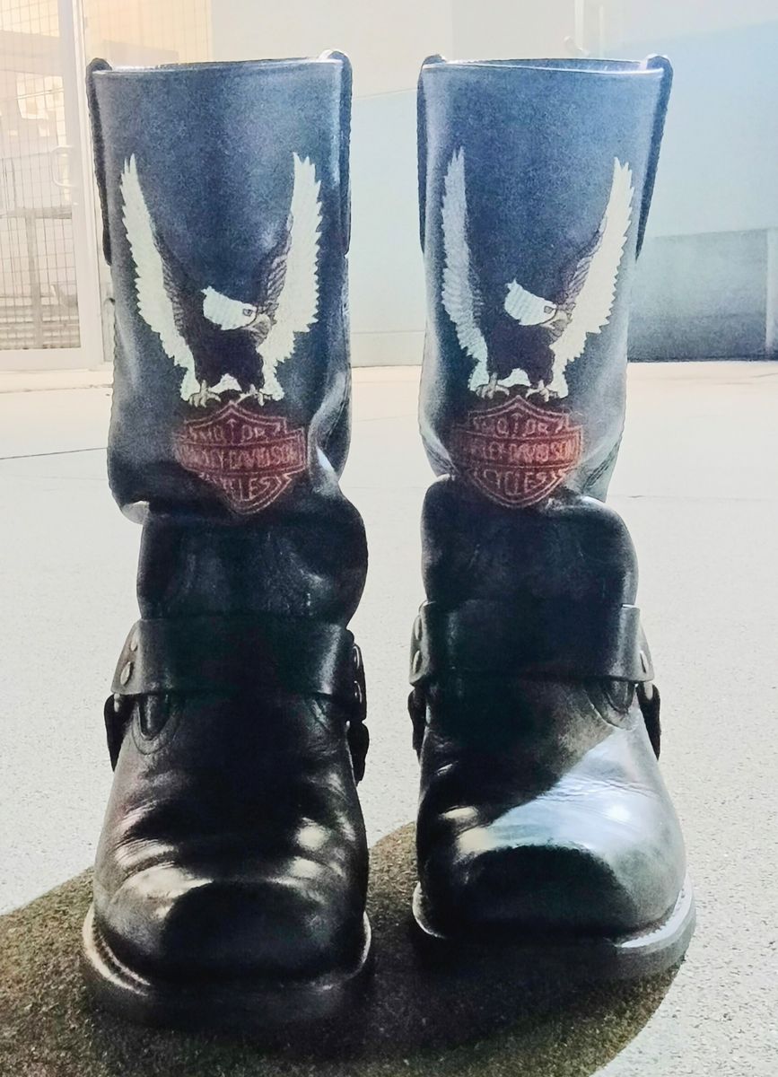 Vintage Ladies  Harley Davidson Harness Biker Boots