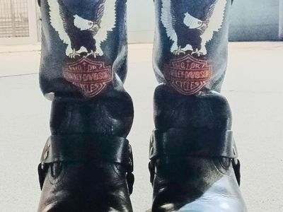 Vintage Ladies Harley Davidson Harness Biker Boots