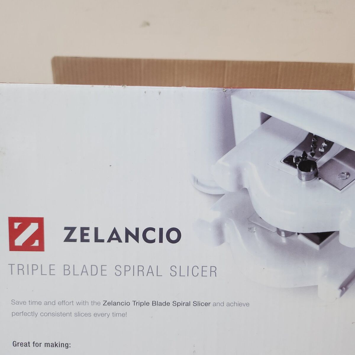 White Zelancio Triple Blade Spiral Slicer