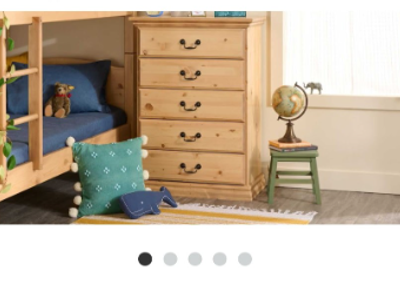 5 Drawer solid ponderosa pine dresser