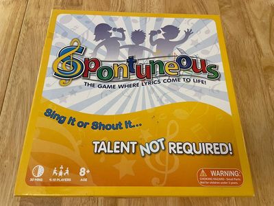 Spontuneous The Song Game: Sing It or Shout It - Talent Not Required (Ages 8+, 4-10 Players)