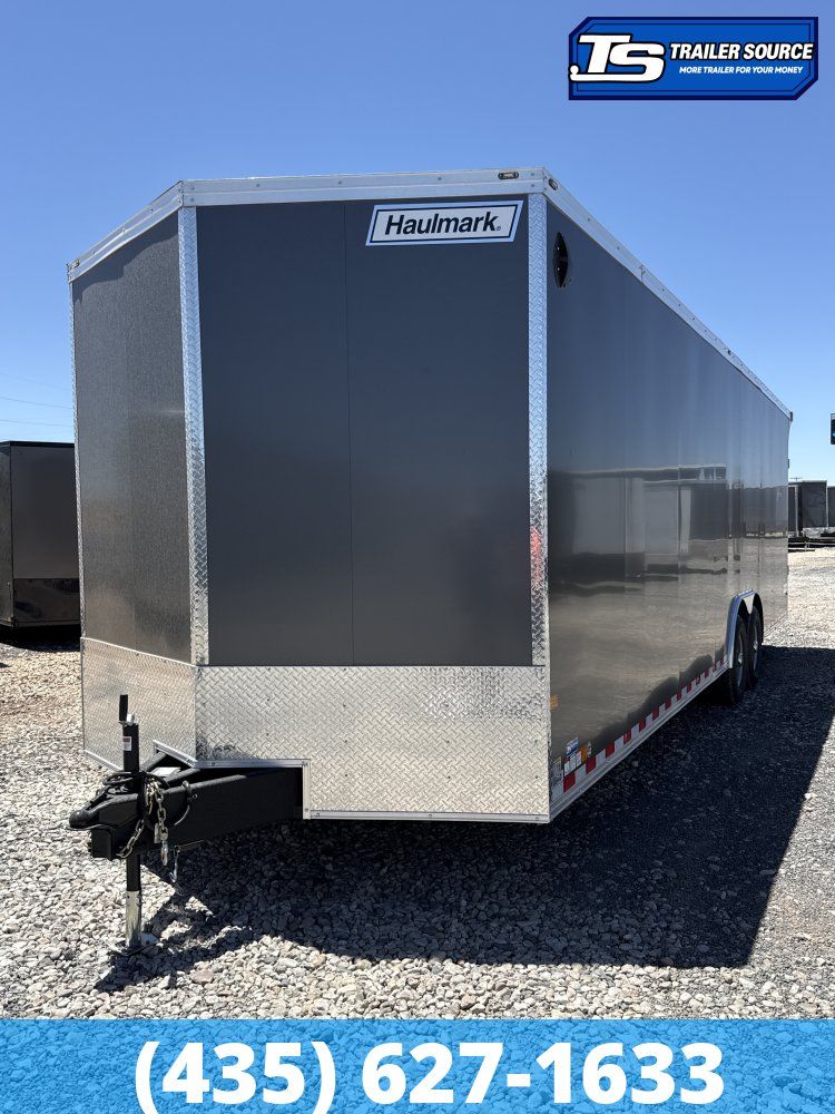 8.5x28 Haulmark Transport Enclosed Cargo Trailer - 7'6" Interior - 12K GVWR - .080 PolyCor, Rear Spoiler w/ Load Lights