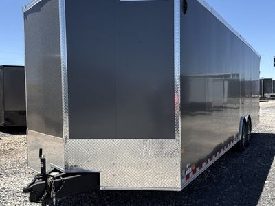 8.5x28 Haulmark Transport Enclosed Cargo Trailer - 7'6" Interior - 12K GVWR - .080 PolyCor, Rear Spoiler w/ Load Lights