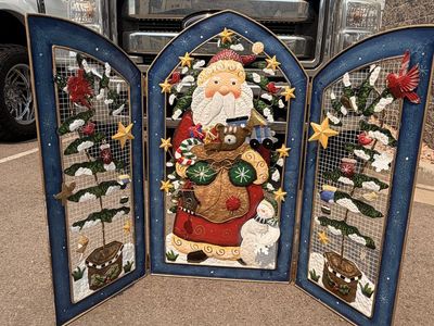 Christmas Santa Fireplace Screen
