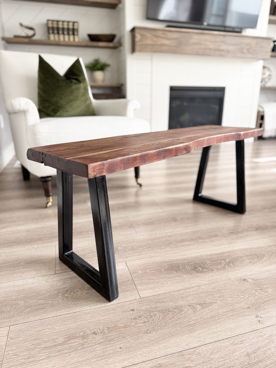 STUNNING | Live Edge | Natural Wood | Bench