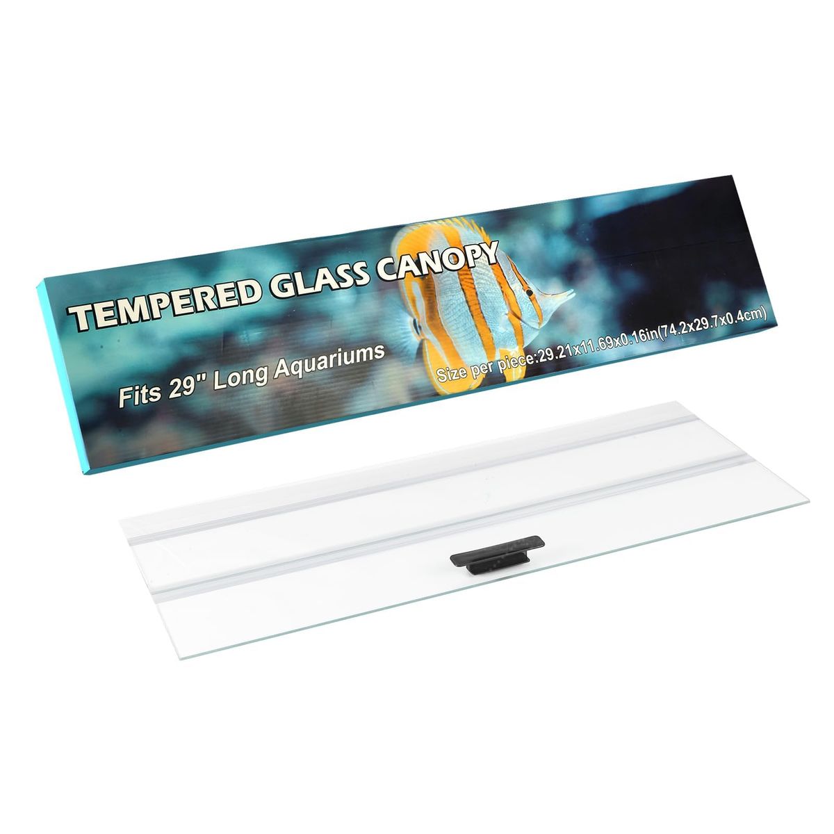 Fish tank lid 23.07x11.69in Tempered Glass Canopy