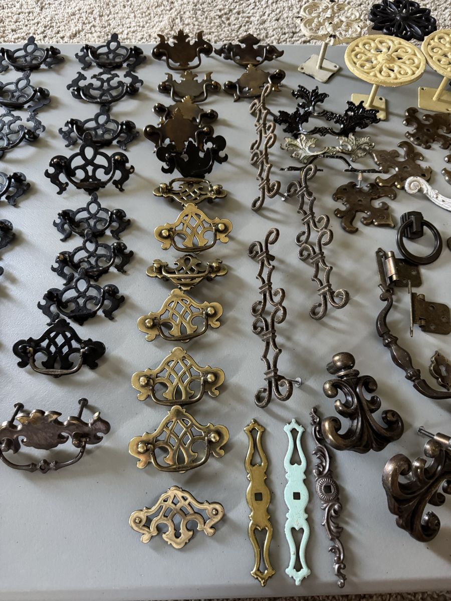 Vintage & Antique Drawer Pulls Handles Hardware Bulk Lot Decorative Brass Metal