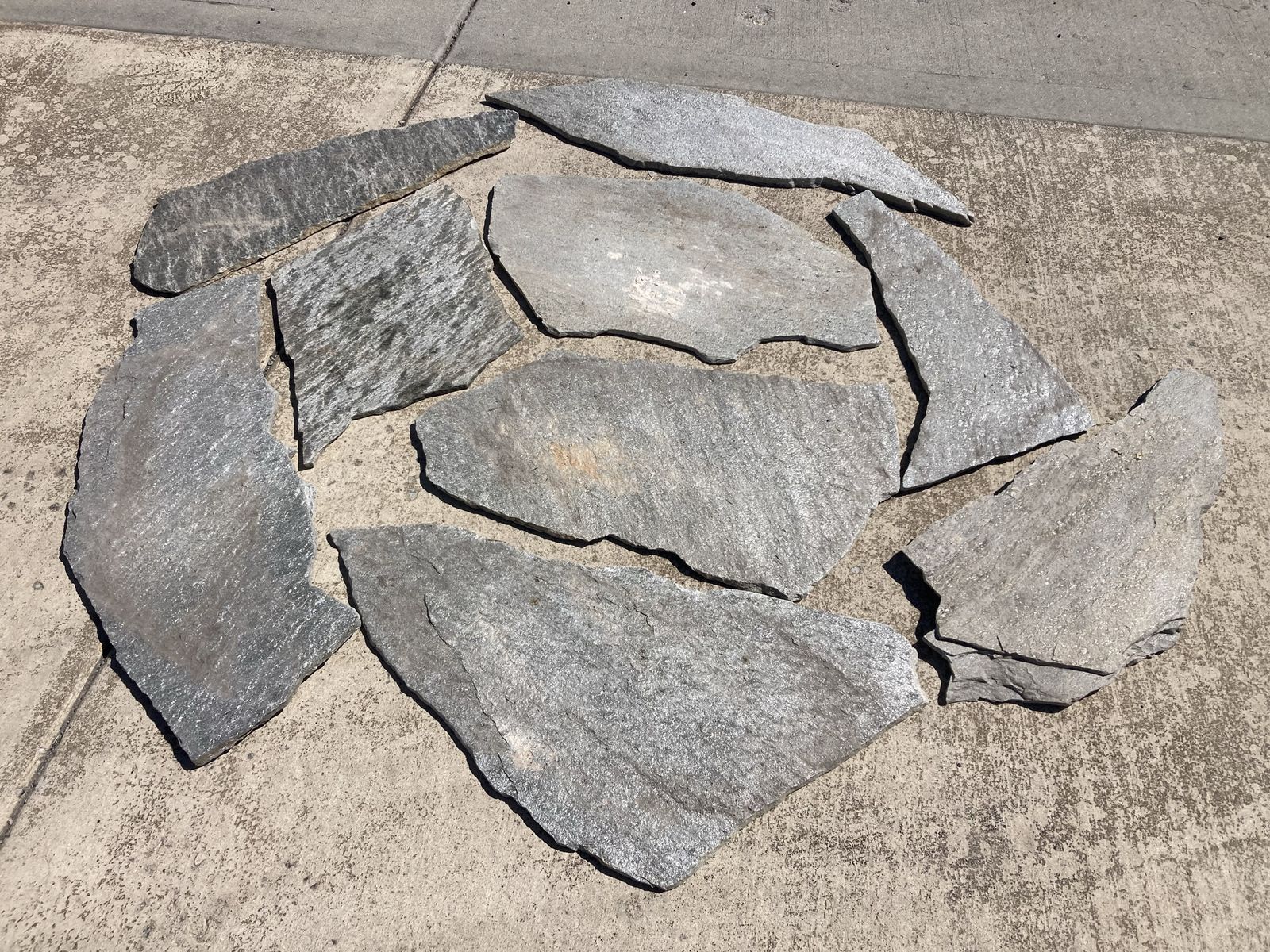 9 large and X-Large quartz flagstone 