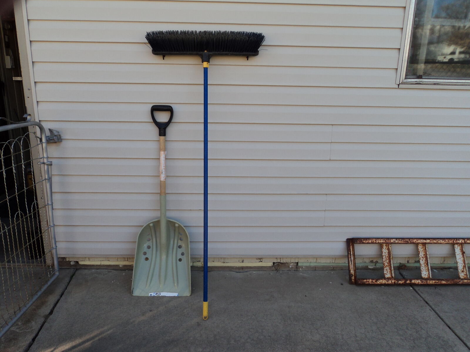 Push Broom--Poly Scoop Shovel