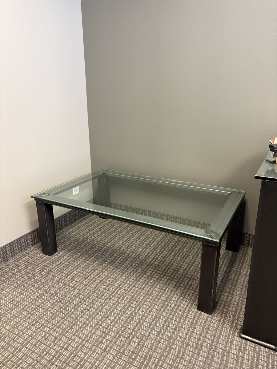 Glass Topped Metal Coffee Tables
