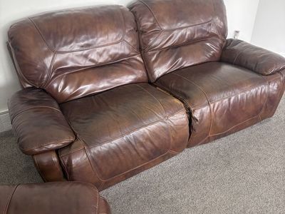Reclining Leather Couch and loveseat