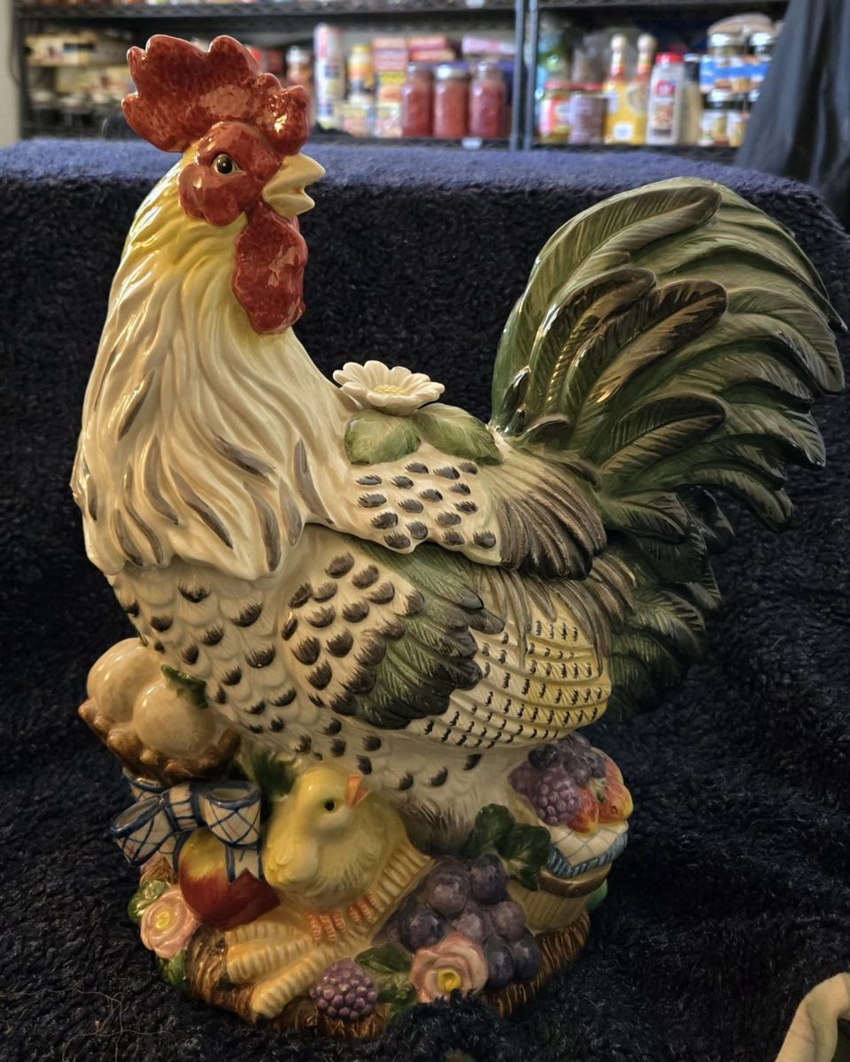 Fitz & Floyd Countryside Rooster Cookie Jar