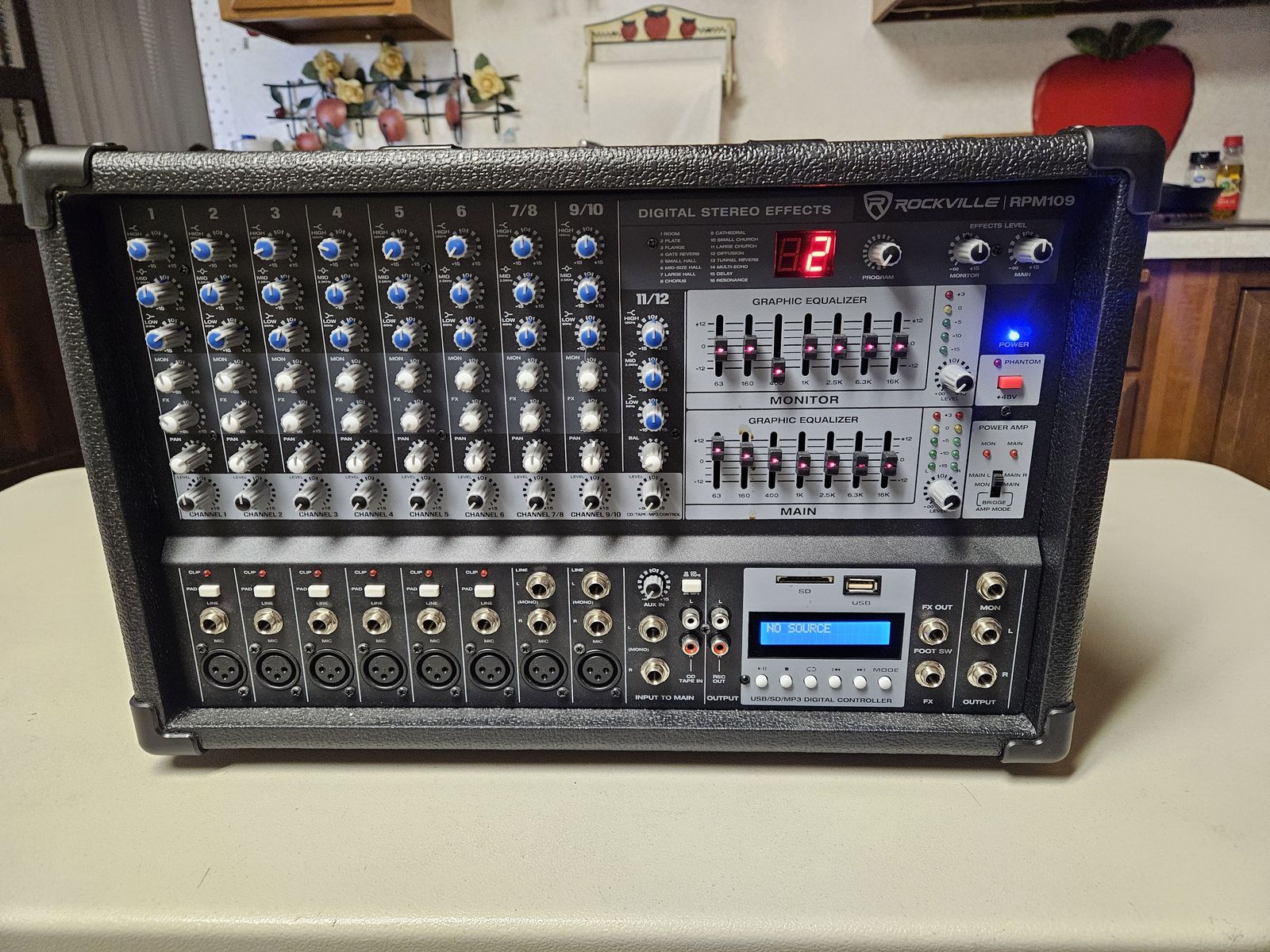Rockville RPM109 12 Channel 4800W Powered Mixer