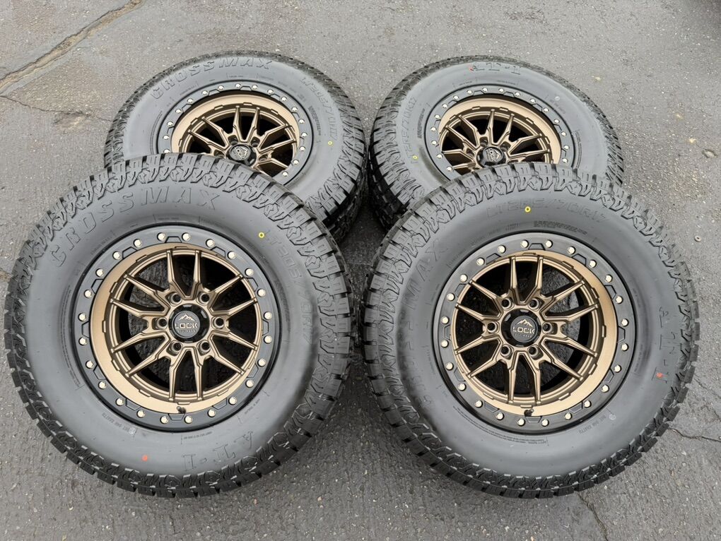 New LT285/70r17 AT Bronze Lock 6x5.5 Chevy GMC 6