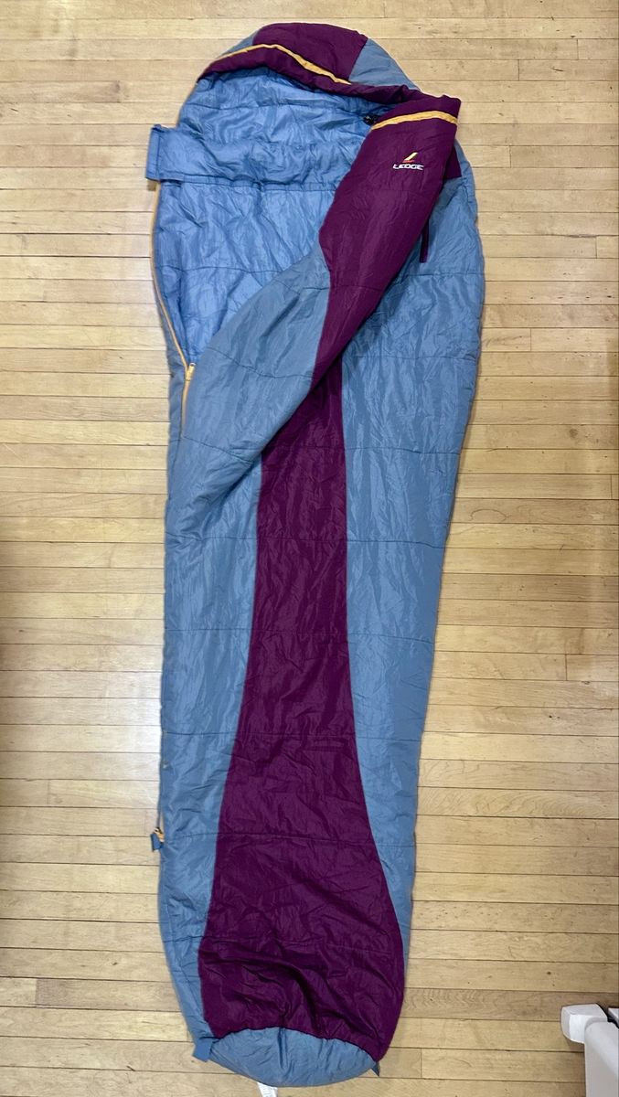 Ledge Sports FeatherLite 0° Sleeping Bag 84"x32"x20" - 1.9 lbs Fill Weight, Blue/Purple