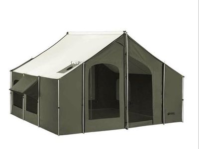 Kodiak Lodge Cabin Lodge 8 Canvas Tent w/ Vestibul