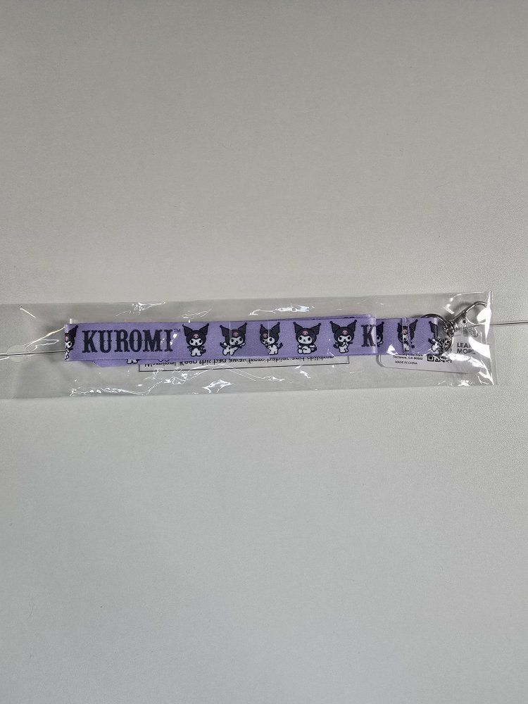 Sanrio Kuromi Round1 Purple Character Lanyard with Charm - New