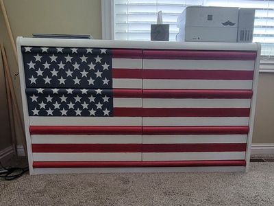 Unique American Flag 6-Drawer Dresser - $100