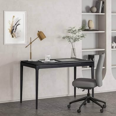 Modern Wooden Rectangle Desk Table Hidden Drawer