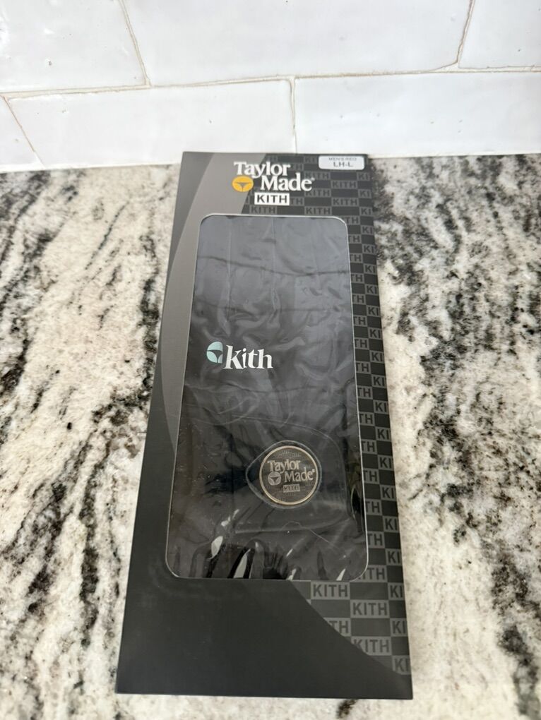 New Taylormade X Kith Black Leather Golf Glove