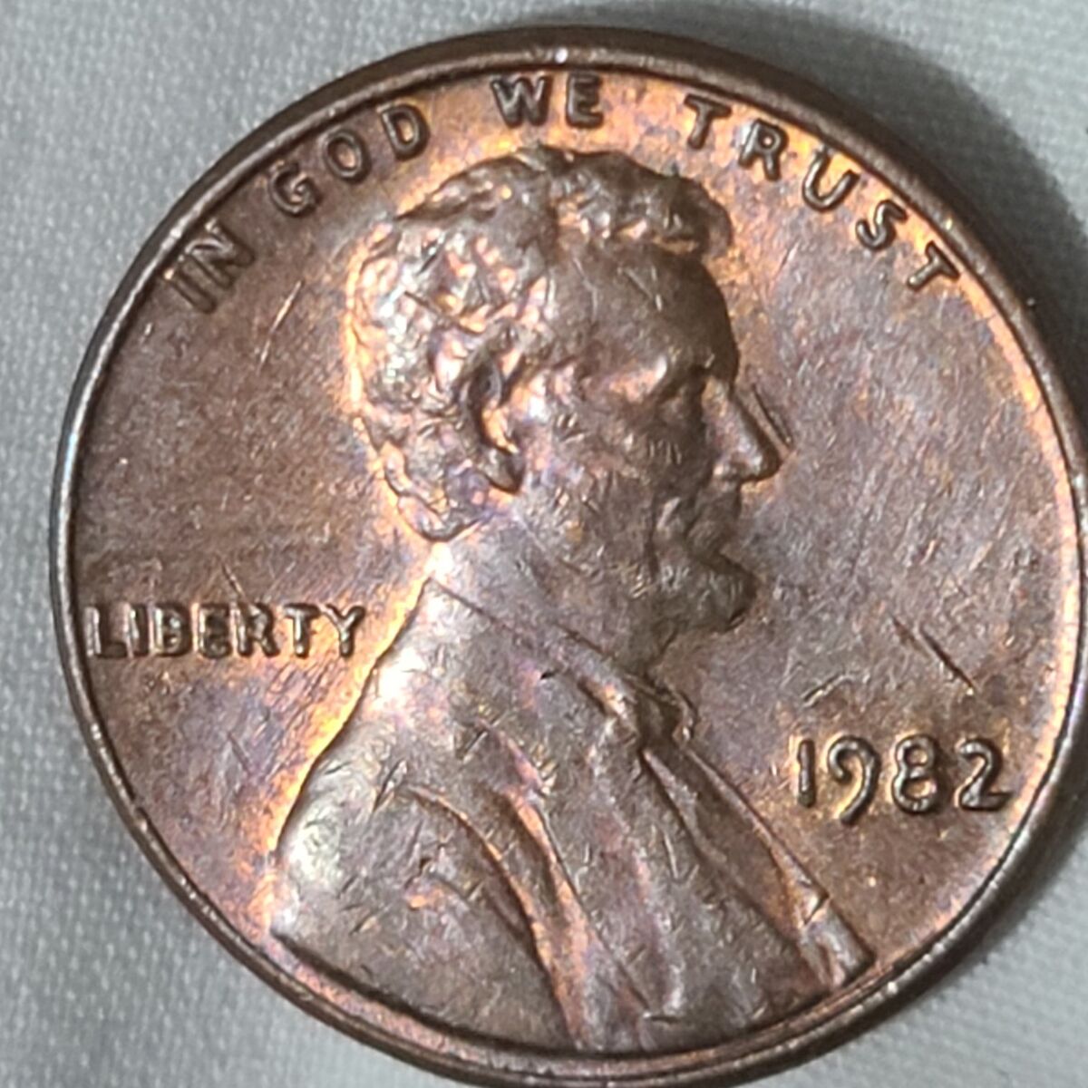 1982 double die reverse lincoln cent weighs 3.1
