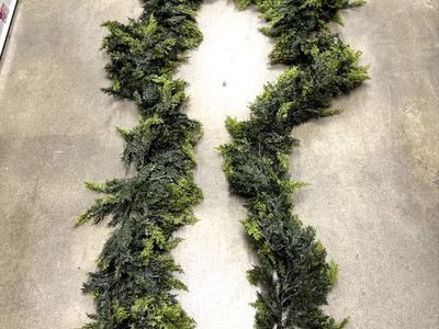 Faux Cedar Evergreen Garland (Set of 2)