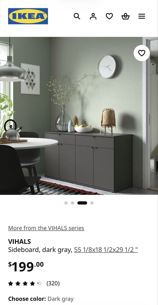 IKEA VIHALS Sideboard Dark Gray