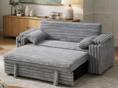 NEW Loveseat Sofa Bed Convertible Minky Soft