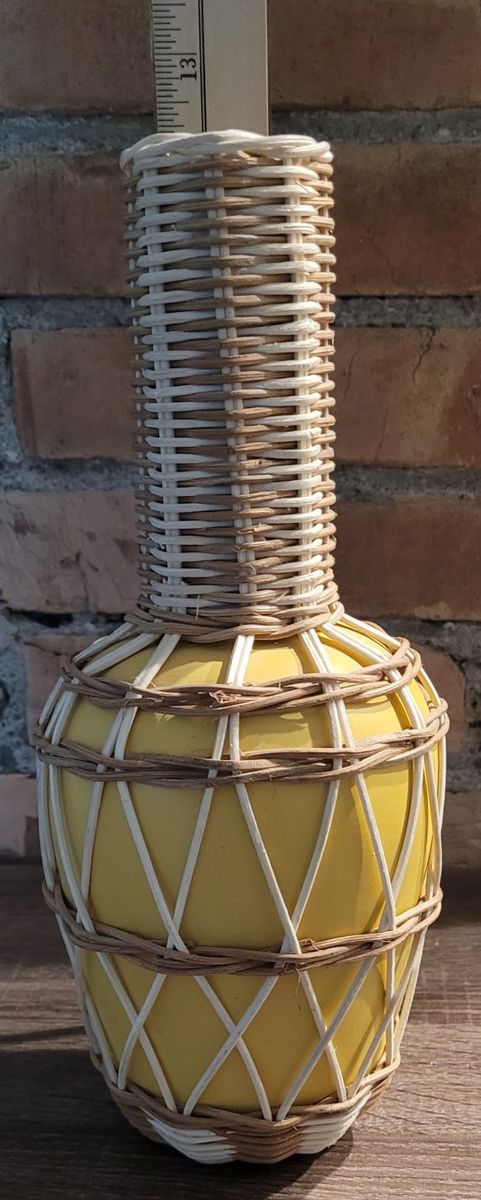 Rattan Wrapped Vase