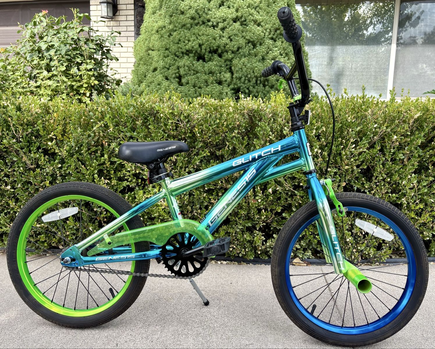 Genesis Glitch 18-inch Kids BMX Bike - Blue/Green Fade, Excellent Condition