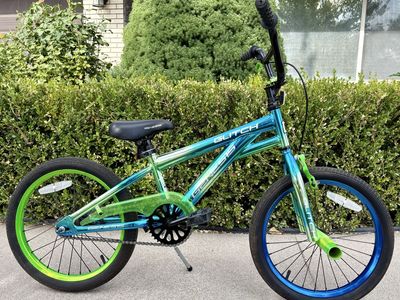 Genesis Glitch 18-inch Kids BMX Bike - Blue/Green Fade, Excellent Condition