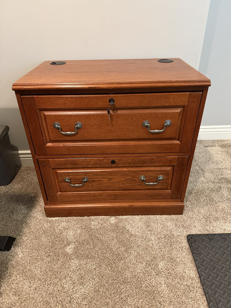 Wood file cabinet