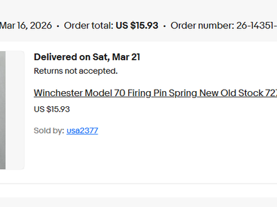 Winchester Model 70 Firing Pin Spring