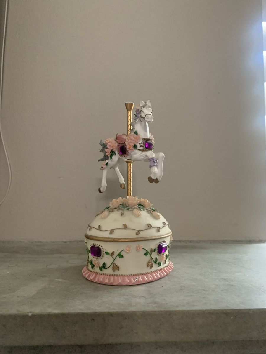 Alexandra Painted Ponies Collection Carousel Horse Trinket Box 2002 Holsted House