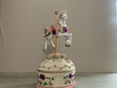 Alexandra Painted Ponies Collection Carousel Horse Trinket Box 2002 Holsted House