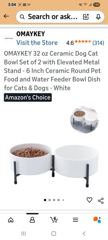 New! Colored Ceramic Dog Bowls