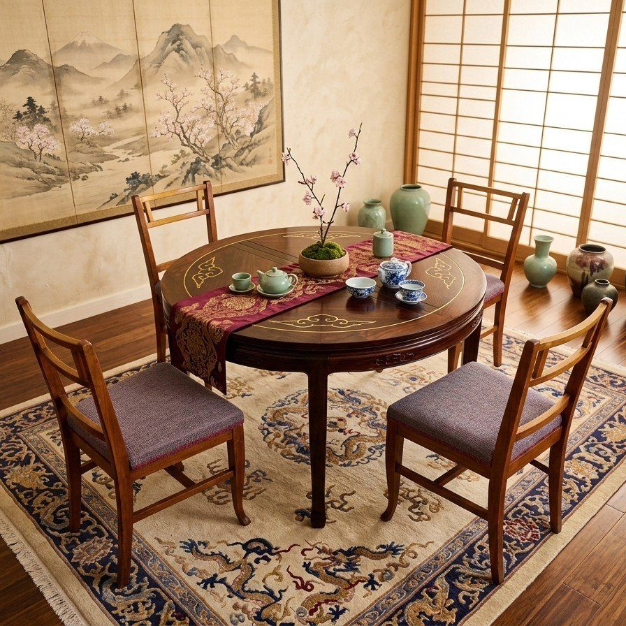 Antique Maple Wood Dining Chairs