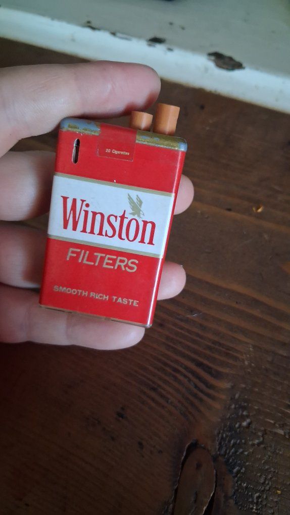 Vintage Winston Filters Cigarette Pack Lighter - Novelty Tobacco Advertising Collectible